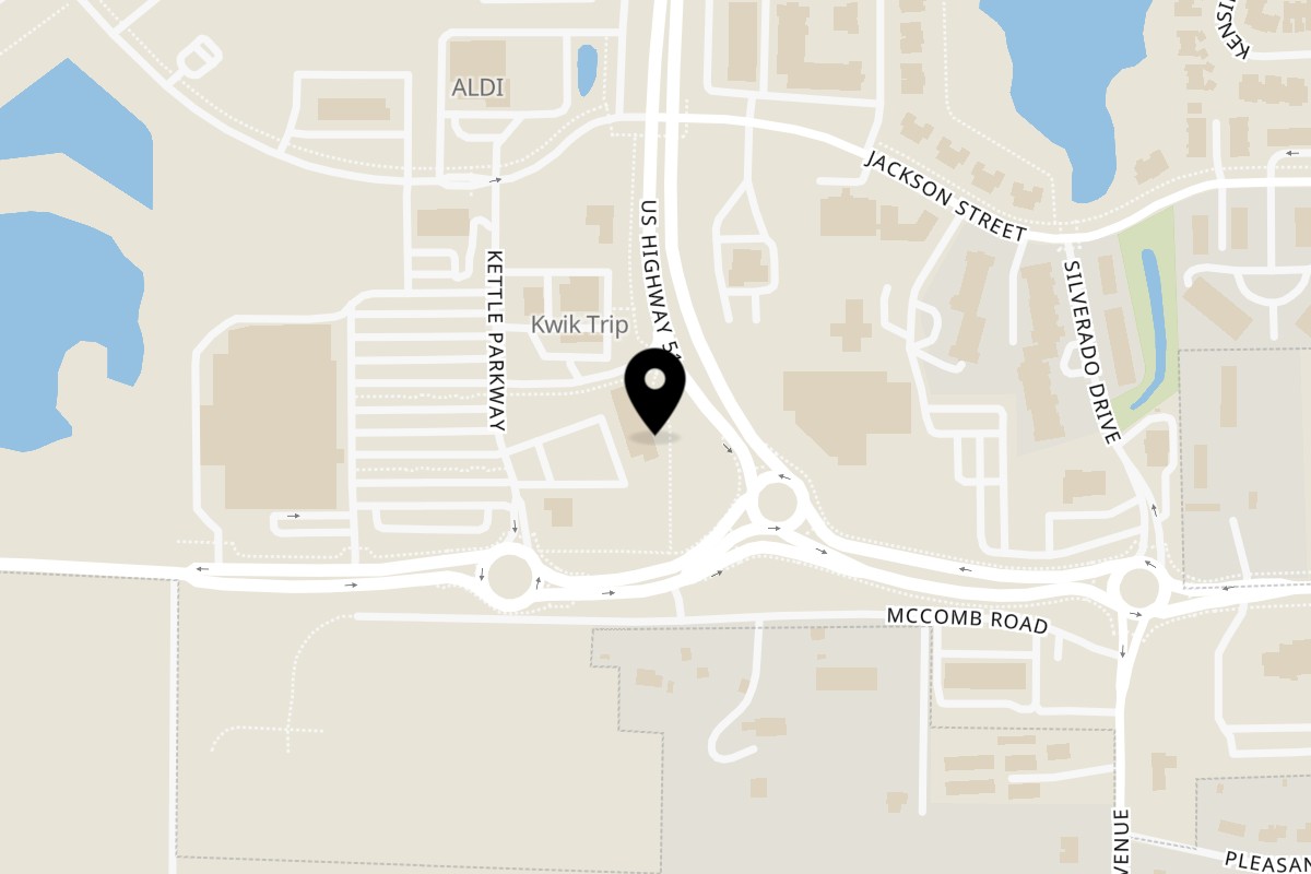 Map showing the location of Santo Tequila - Stoughton on 2420 State Hwy 138 Unit 106 in Stoughton